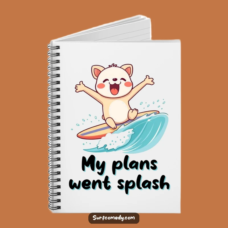 Funny Animal Surf Wipeout Notebook - Hilarious Beach Fail Journal!