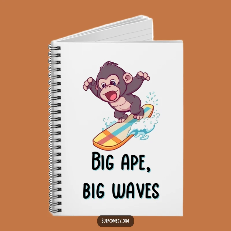 Funny Gorilla Surf Dive Notebook - Hilarious Journal for Ideas & Beach Dreams
