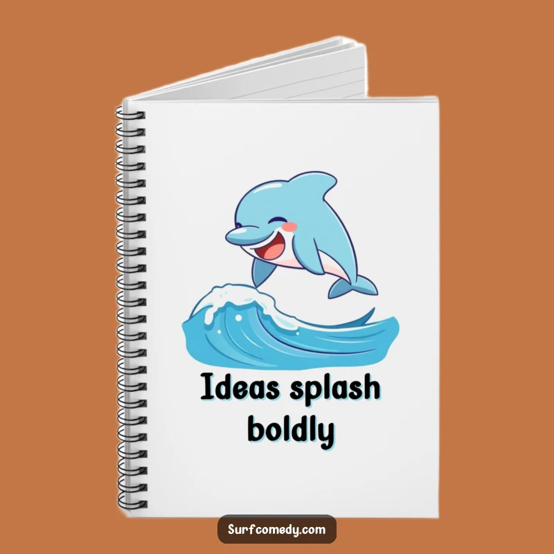 Funny Laughing Dolphin Notebook - Ocean Journal Gift