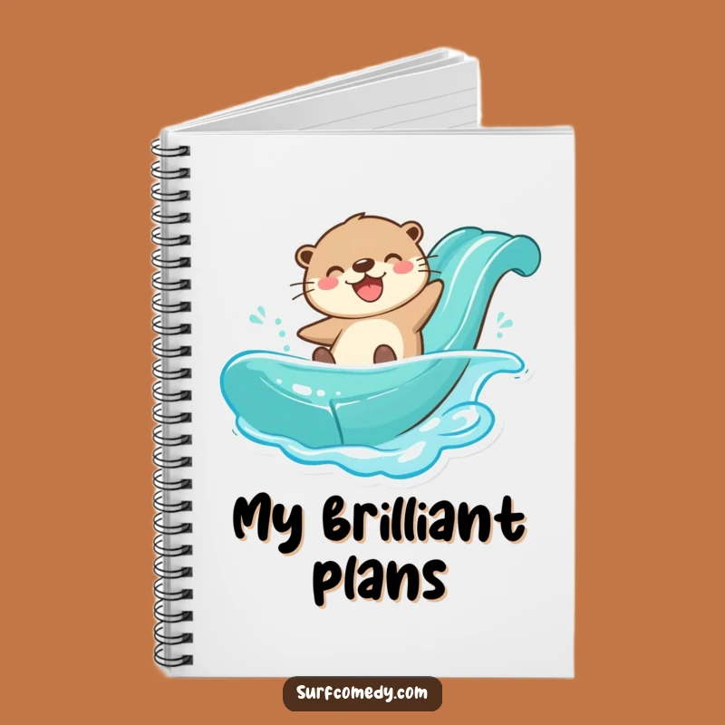 Funny Otter Water Slide Notebook: Jot Down Ideas with Joyful Splashy Flair Gift