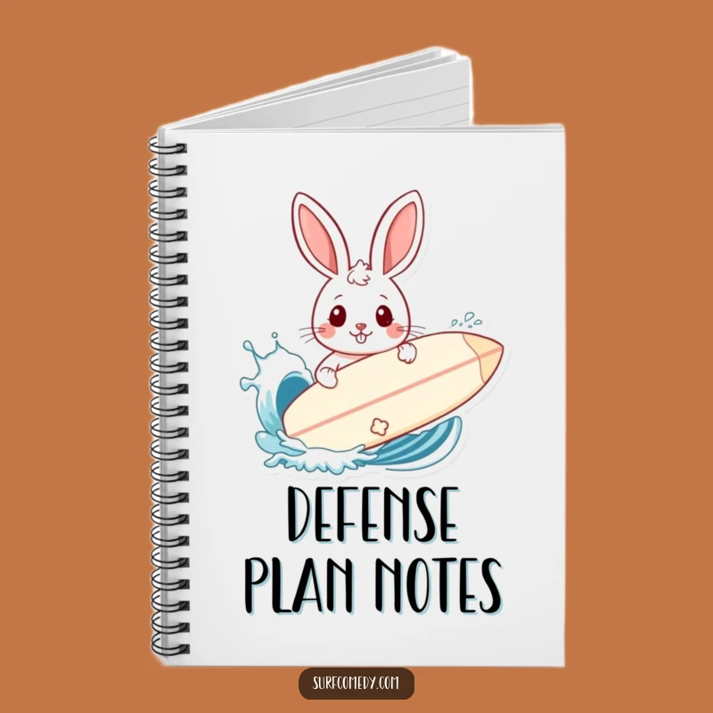Funny Rabbit Surf Shield Notebook - Hilarious Journal for Splashy Ideas