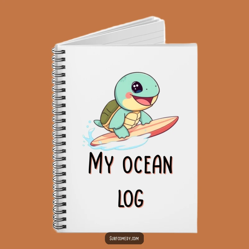Funny Sea Turtle Surfing Notebook: Ride the Waves of Your Ideas