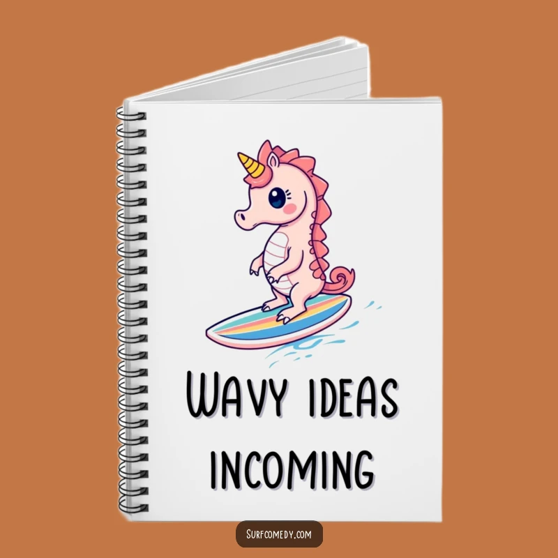 Funny Seahorse Surf Notebook: Jot Down Your Ocean Dreams!