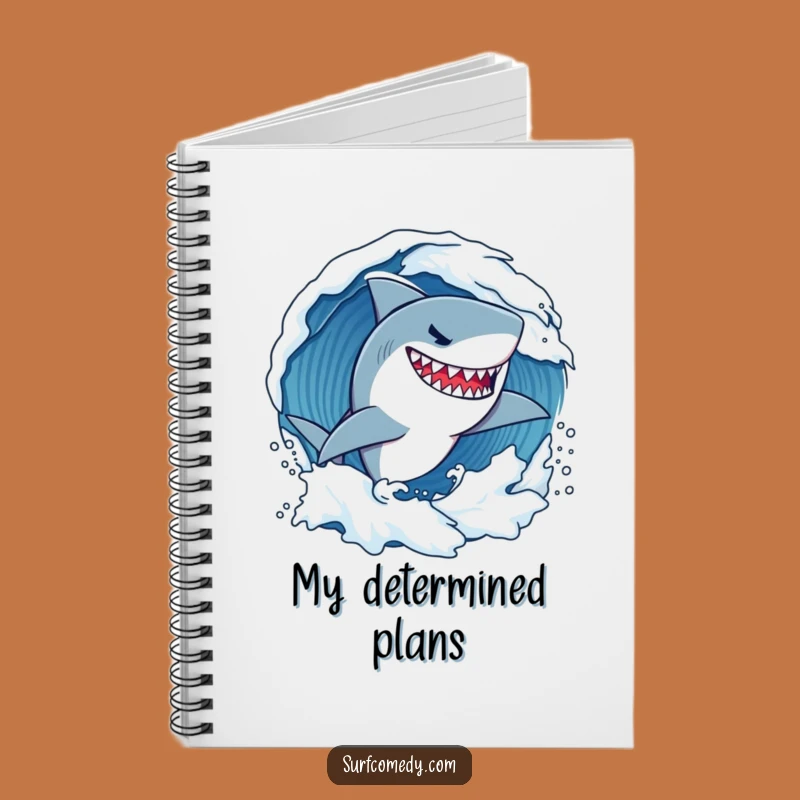 Funny Shark Surf Notebook: Determined Wave Carver Ideas, Journal Gift for Ocean Lovers