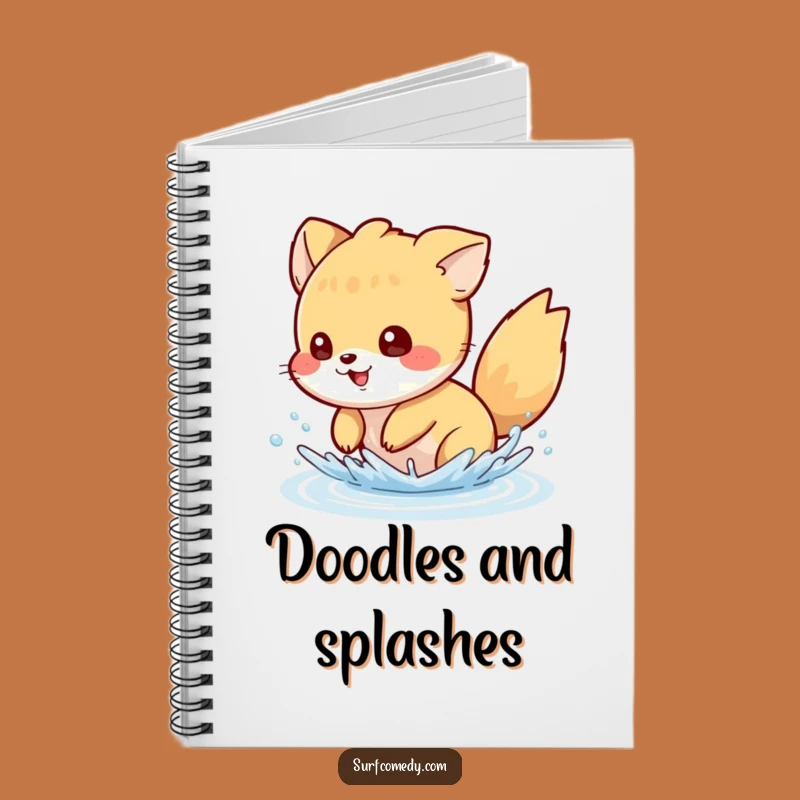 Funny Splash Journal - Mischievous Animal Water Tail Notebook Gift