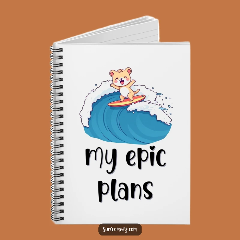 Funny Surfer Animal Notebook: Capture Ideas, Wave Adventures, Gift