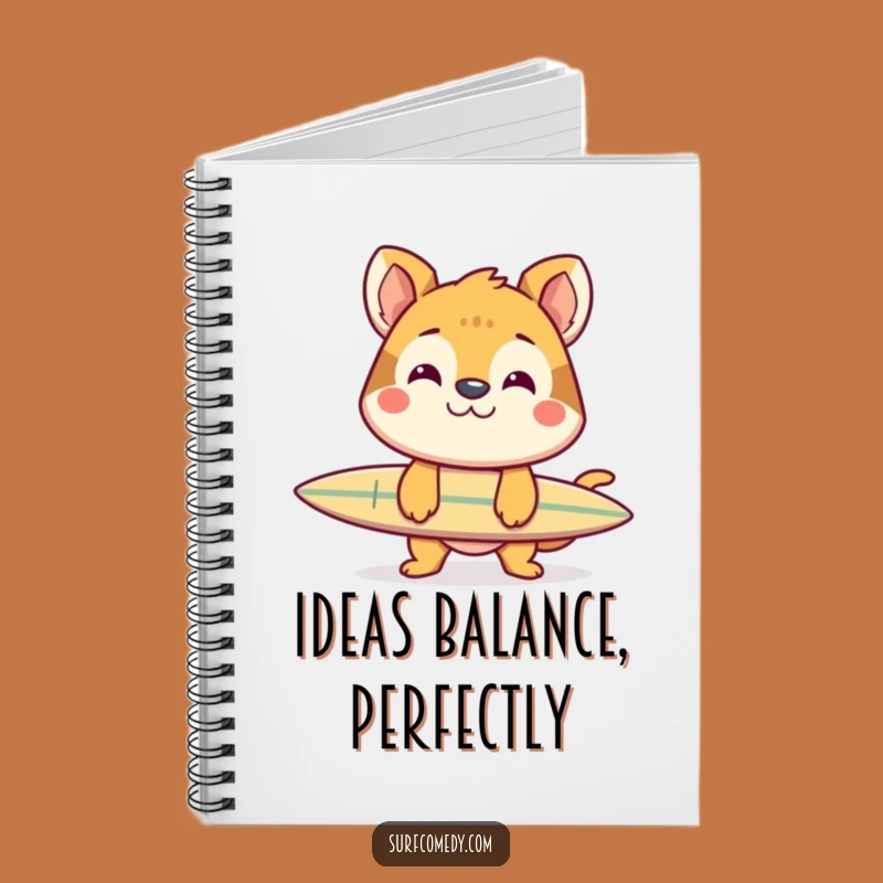 Funny Animal Surf Balance Notebook - Cheerful Grin Journal!