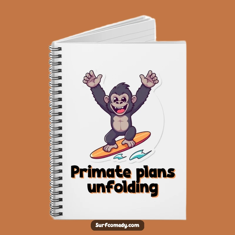 Funny Gorilla Surfer Notebook: Joyful Victory Log - Write Funny Gift!