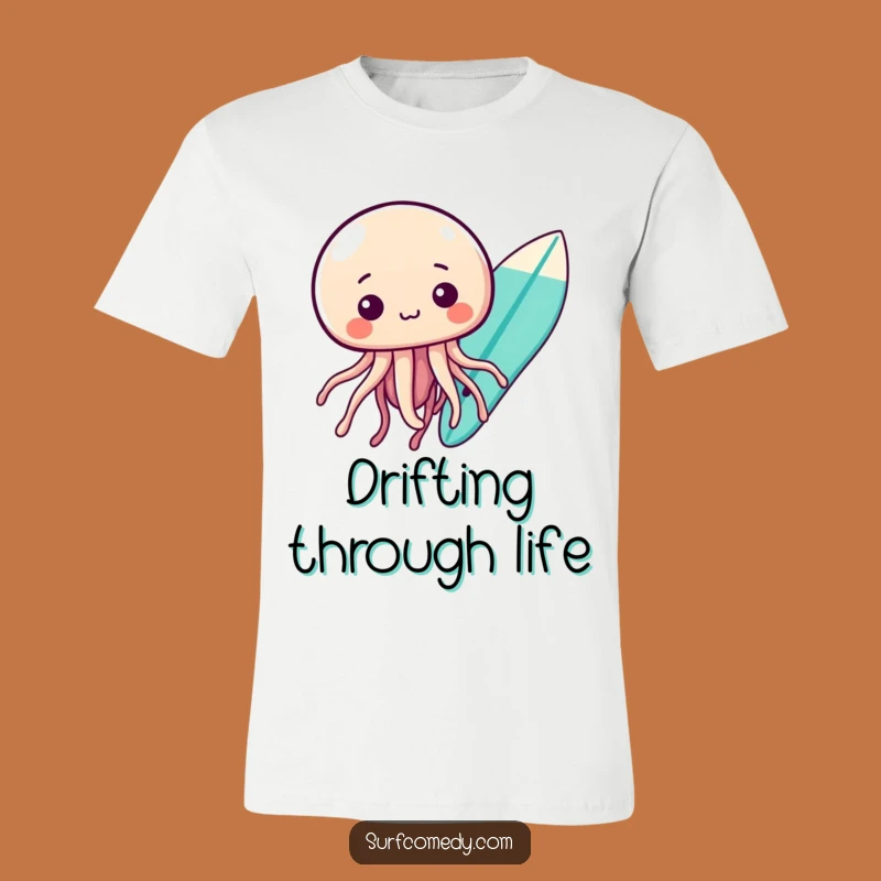 Funny Kawaii Jellyfish T-Shirt - Curious and Quirky Surf Apparel