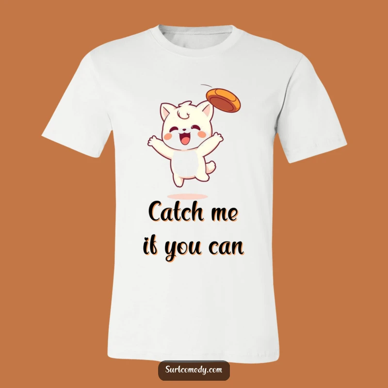 Funny Kawaii Frisbee Catcher T-Shirt - Adorable Outdoor Fun Graphic Tee