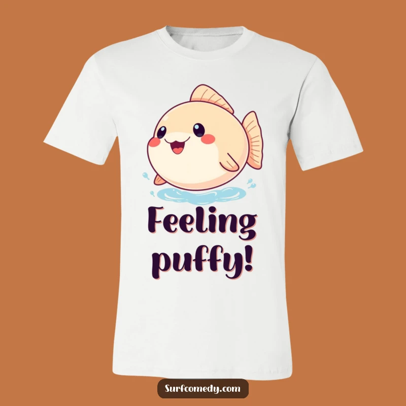 Funny Pufferfish T-Shirt: Inflated with Joy Tee - A Hilarious Gift!
