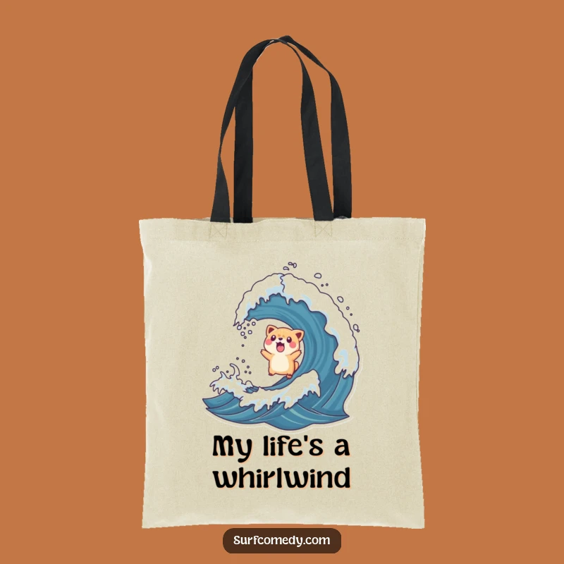 Funny Rogue Wave Animal Toss Tote Bag - Surprised Splash Carrier!