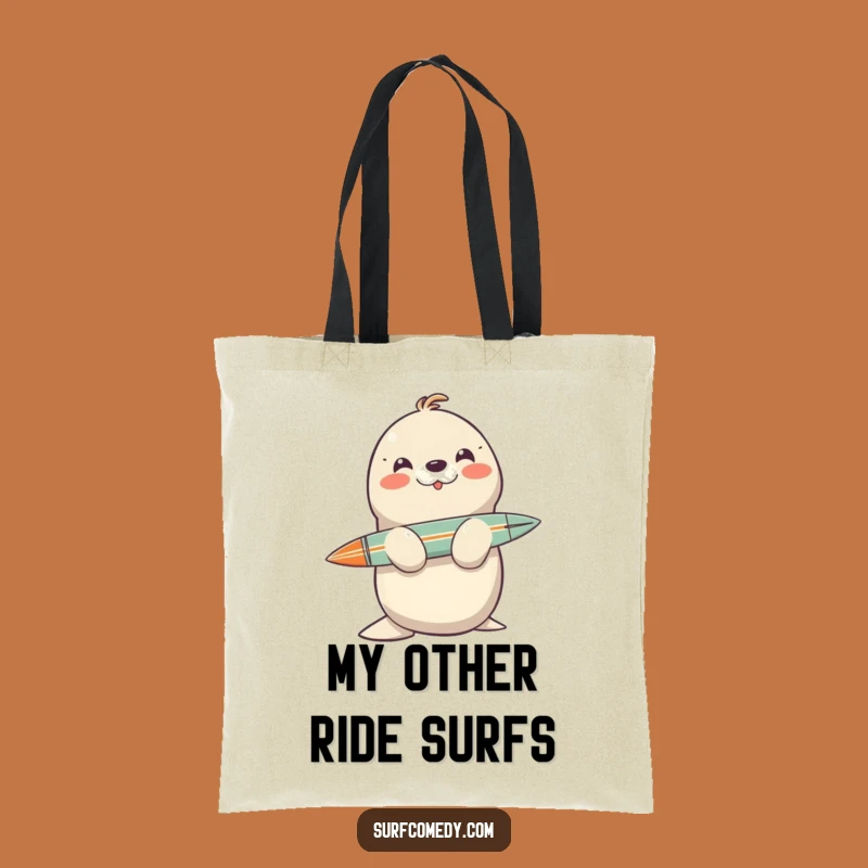 Funny Seal Surf Tote Bag: Carry Your Laughs with This Beachy, Hilarious Design!
