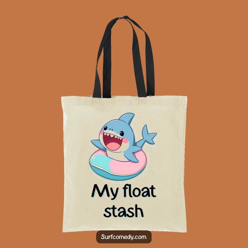 Funny Shark Inner Tube Tote Bag: Carry Your Fun with This Hilarious Design!