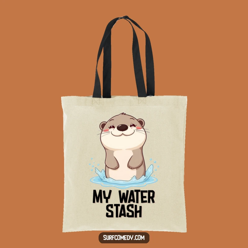 Funny Otter Splash Tote Bag: Carry Your Joy with This Hilarious Design!